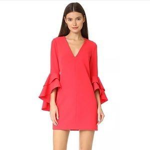Molly Cady V-Neck Bell Sleeve Dress